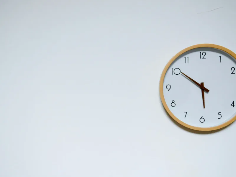 clock on a wall