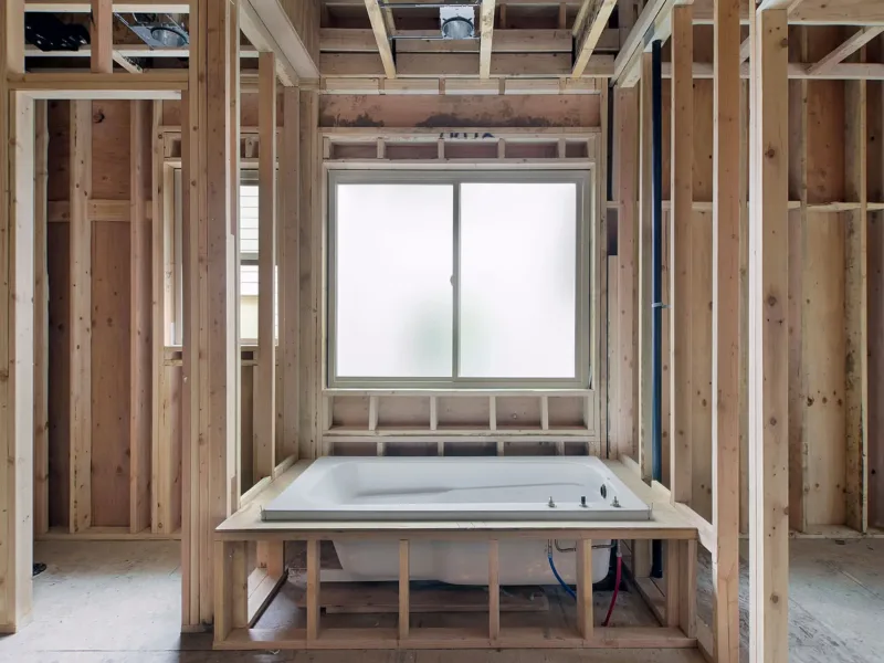 Bathroom under construction