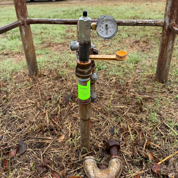 Gas pipe in the ground